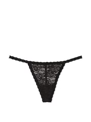 Victoria's Secret PINK Black G-String Floral Lace Knickers - Image 3 of 3