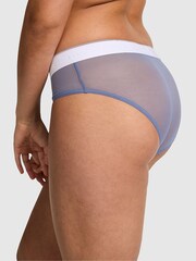 Victoria's Secret PINK Dusty Iris Blue Hipster Logo Mesh Knickers - Image 2 of 3