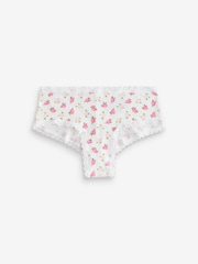 Victoria's Secret White/Pink/Black/Grey Cheeky 7 Pack Lace Trim Knickers - Image 7 of 12