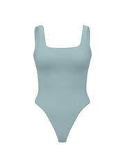 Victoria's Secret Jupiter Blue FeatherSoft™ Square Neck Tank Bodysuit - Image 1 of 2