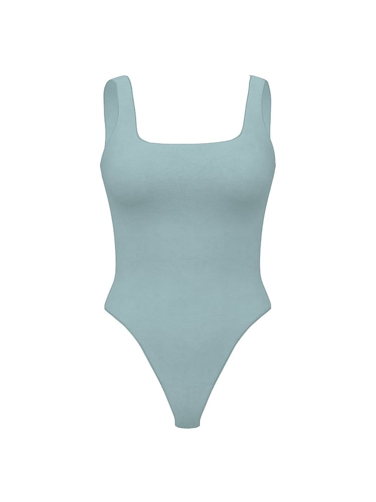 Victoria's Secret Jupiter Blue FeatherSoft™ Square Neck Tank Bodysuit - Image 1 of 2 Victoria's Secret Jupiter Blue FeatherSoft™ Square Neck Tank Bodysuit - Image 1 of 2