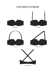 Victoria's Secret Black Lightly Lined Strapless Multiway Bra - Image 4 of 4