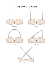 Victoria's Secret Praline Nude Add 2 Cups Push Up Bombshell Strapless Bra - Image 4 of 4
