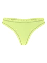 Victoria's Secret Lime Green Thong Cotton Lace Trim Knickers - Image 3 of 3