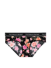 Victoria's Secret Black Floral Hipster Logo Knickers - Image 3 of 3