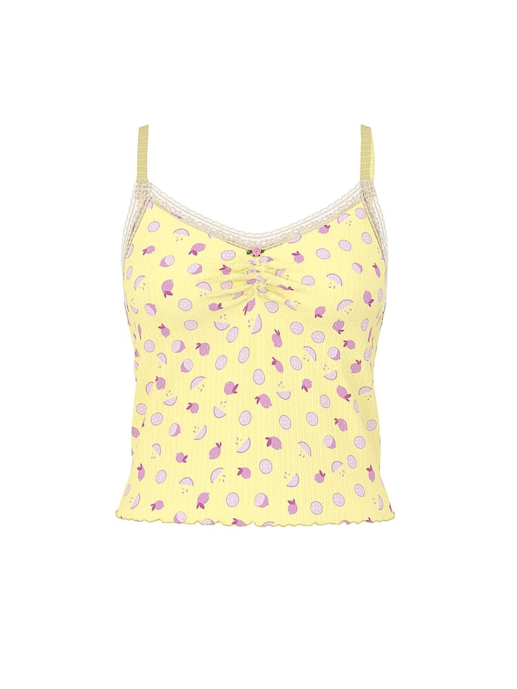 Victoria's Secret PINK Mellow Yellow Pointelle Cami - Image 1 of 2 Victoria's Secret PINK Mellow Yellow Pointelle Cami - Image 1 of 2