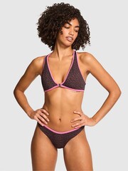 Victoria's Secret PINK Brown Leopard Brazilian Bikini Bottoms - Image 1 of 4