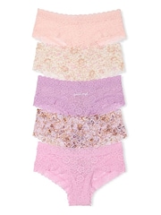 Victoria's Secret Pink/Purple Cheeky 5 Pack Knickers - Image 1 of 1