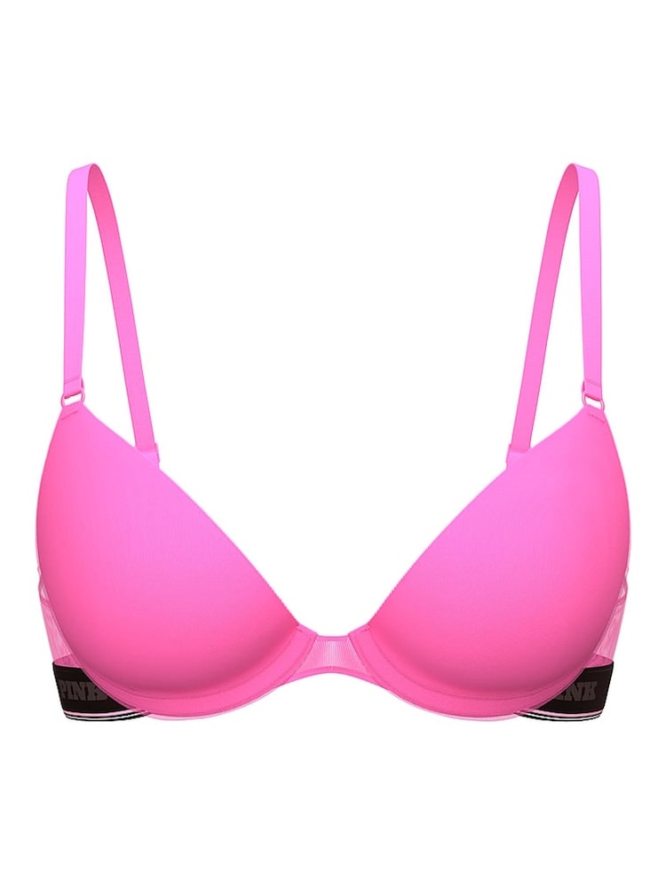 Victoria's Secret PINK Radiant Rose Pink Super Push Up Mesh Bra - Image 3 of 3