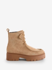 HUGO Brown Kris Suede Chunky Lace-Up Ankle Boots - Image 1 of 1