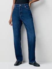 BOSS Blue Slim Straight Fit Ada Dark Wash Denim Jeans - Image 1 of 5