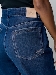BOSS Blue Slim Straight Fit Ada Dark Wash Denim Jeans - Image 4 of 5
