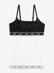 HUGO White Logo Band 2-Pack Bralettes - Image 1 of 3