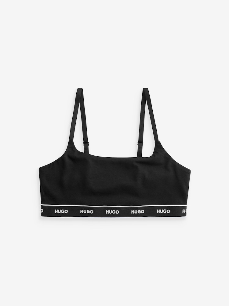 HUGO White Logo Band 2-Pack Bralettes - Image 2 of 3