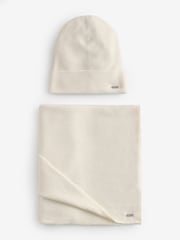 BOSS Liviliana Knitted Logo Scarf & Hat Gift Box Set - Imagen 1 de 1