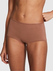 Victoria's Secret PINK Caramel Nude Short Cotton Knickers - Image 1 of 3