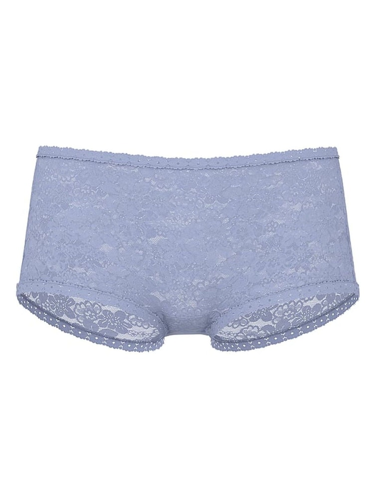 Victoria's Secret PINK Dusty Iris Blue Short Floral Lace Knickers - Image 1 of 2