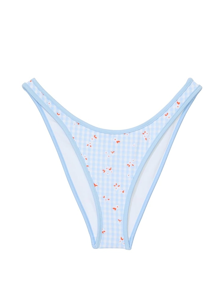 Victoria's Secret PINK Spring Picnic Blue Brazilian Bikini Bottoms - Image 4 of 4