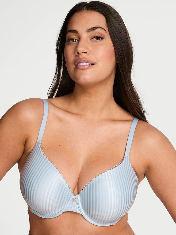 Victoria's Secret Palest Blue Stripe Lightly Lined Full Cup Bra - Image 1 of 2