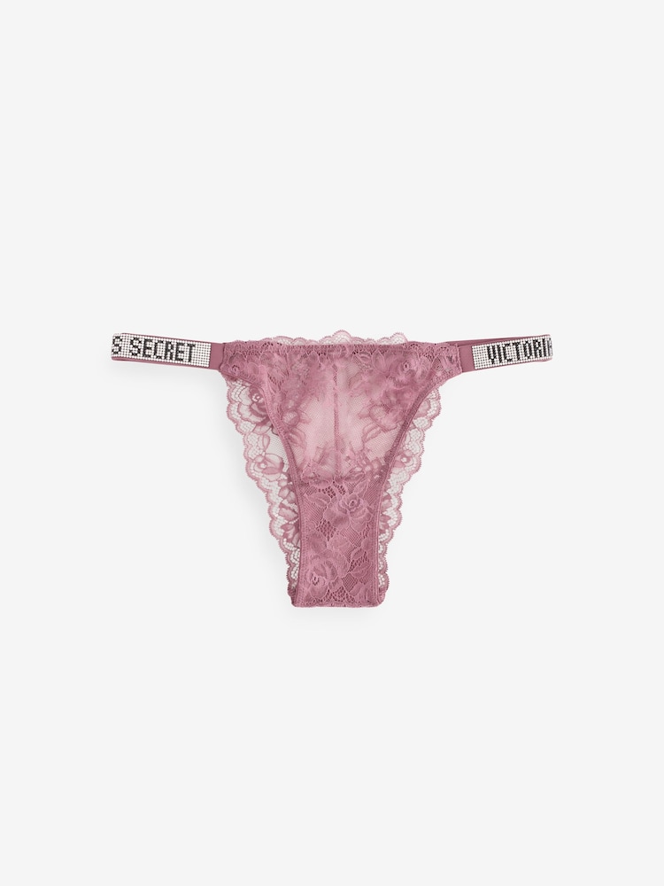 Victoria's Secret Purple Vapor Brazilian Shine Strap Knickers - Image 1 of 3