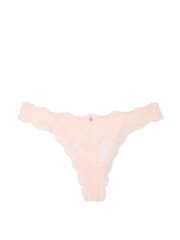 Victoria's Secret Purest Pink Thong Lace Knickers - Image 3 of 3