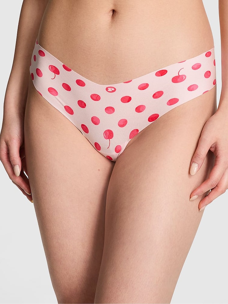 Victoria's Secret PINK Pink Dot Thong No Show Knickers - Image 1 of 3 Victoria's Secret PINK Pink Dot Thong No Show Knickers - Image 1 of 3