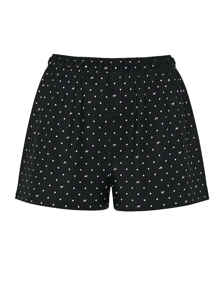 Victoria's Secret PINK Black with Pink Dots Pyjama Bottoms - Image 3 of 3