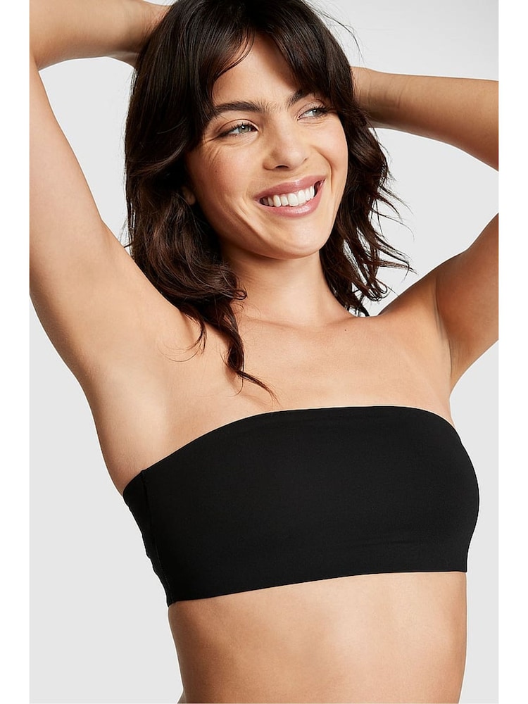Victoria's Secret PINK Black Bandeau Stretch Bralette - Image 1 of 3