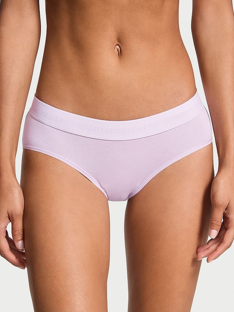 Victoria's Secret Black/Red/Pink/Purple Hipster 5 Pack Logo Knickers - Image 2 of 3