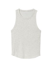 Victoria's Secret PINK Heather Stone Grey High Neck Shrunken Rib Tank Top - Image 3 of 3