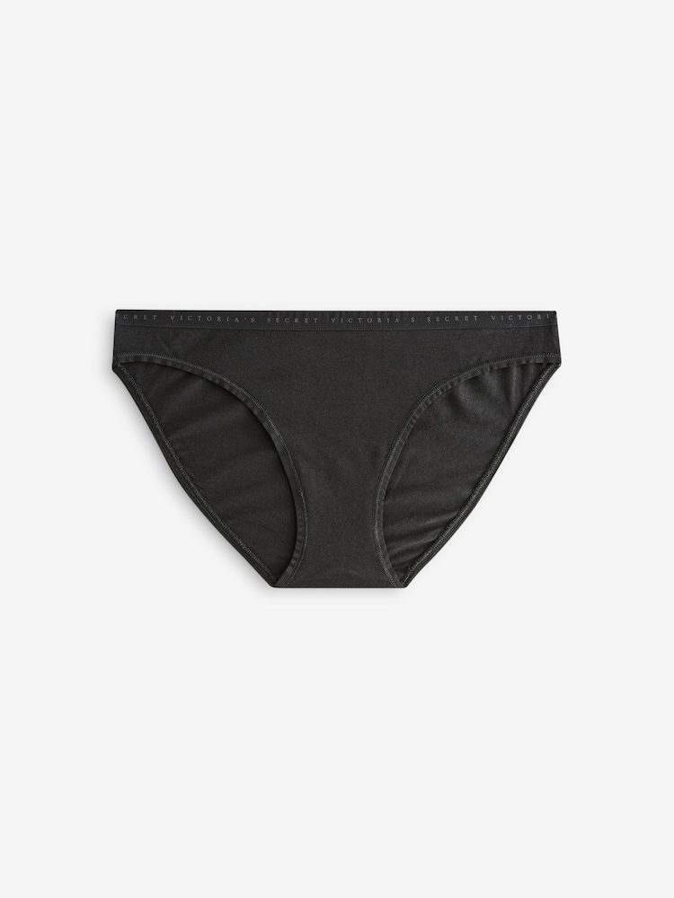Victoria's Secret Black Bikini 4 Pack Logo Knickers - Image 2 of 8