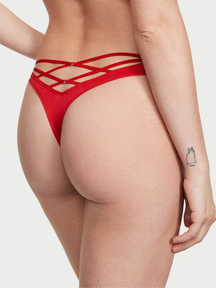 Victoria's Secret Lipstick Red Thong Knickers - Image 2 of 3 Victoria's Secret Lipstick Red Thong Knickers - Image 2 of 3