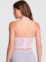 Victoria's Secret PINK Purple Whisper Lace Halter Corset - Image 2 of 2