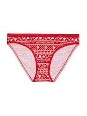 Victoria's Secret Red Fairisle Bikini Knickers - Image 1 of 1