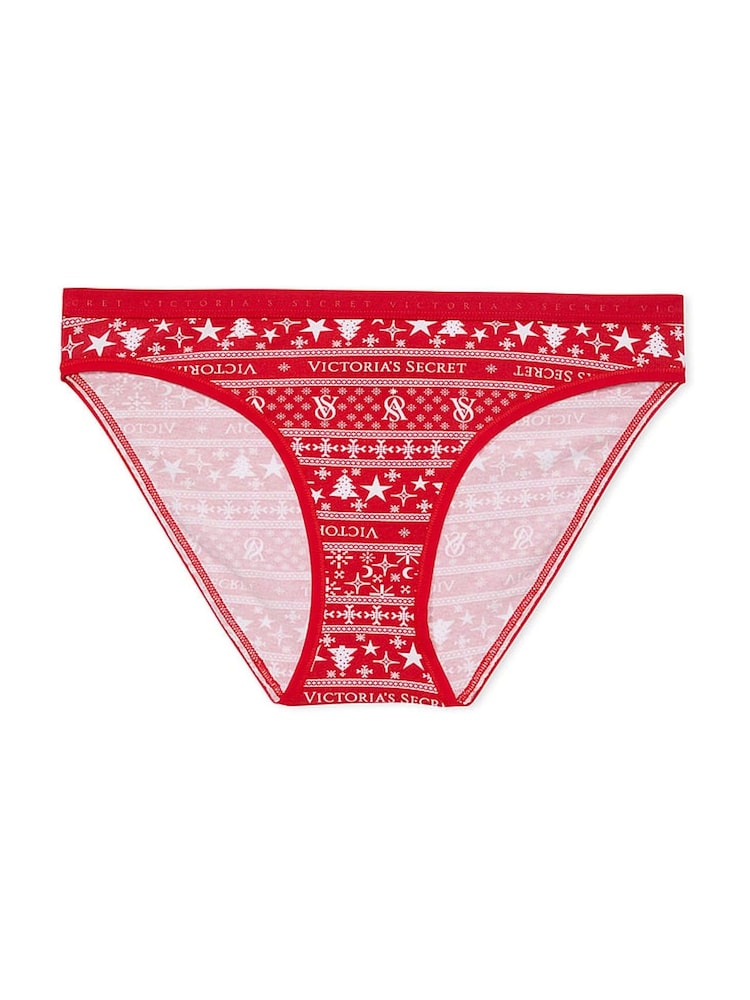 Victoria's Secret Red Fairisle Bikini Knickers - Image 1 of 1