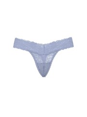 Victoria's Secret PINK Dusty Iris Blue Thong Floral Lace Knickers - Image 3 of 3