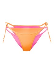 Victoria's Secret PINK Vitamin C Orange and Pink Double Layer Bikini Bottoms - Image 3 of 3