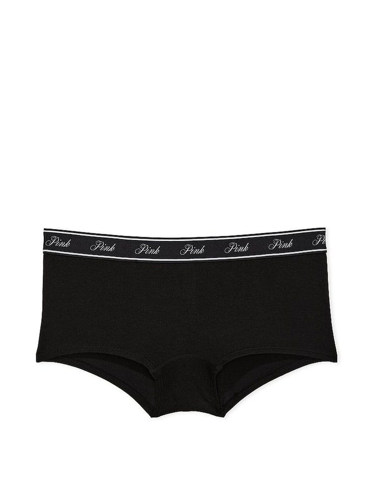 Victoria's Secret PINK Black Boyshort Cotton Logo Knickers - Image 3 of 3 Victoria's Secret PINK Black Boyshort Cotton Logo Knickers - Image 3 of 3