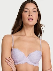 Victoria's Secret Feather Blue Lightly Lined Demi Twinkle Strap Lace Bra - Image 1 of 2