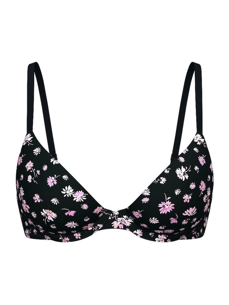 Victoria's Secret PINK Black Floral T Shirt Bra - Image 1 of 2