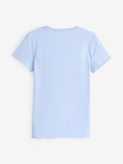 Gap Blue Floral Logo Short Sleeve Crew Neck T-Shirt - Image 6 of 7