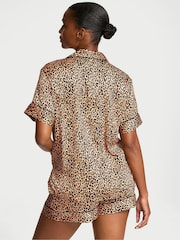Victoria's Secret Leopard Brown Satin Short Pyjamas Set - Image 2 of 2