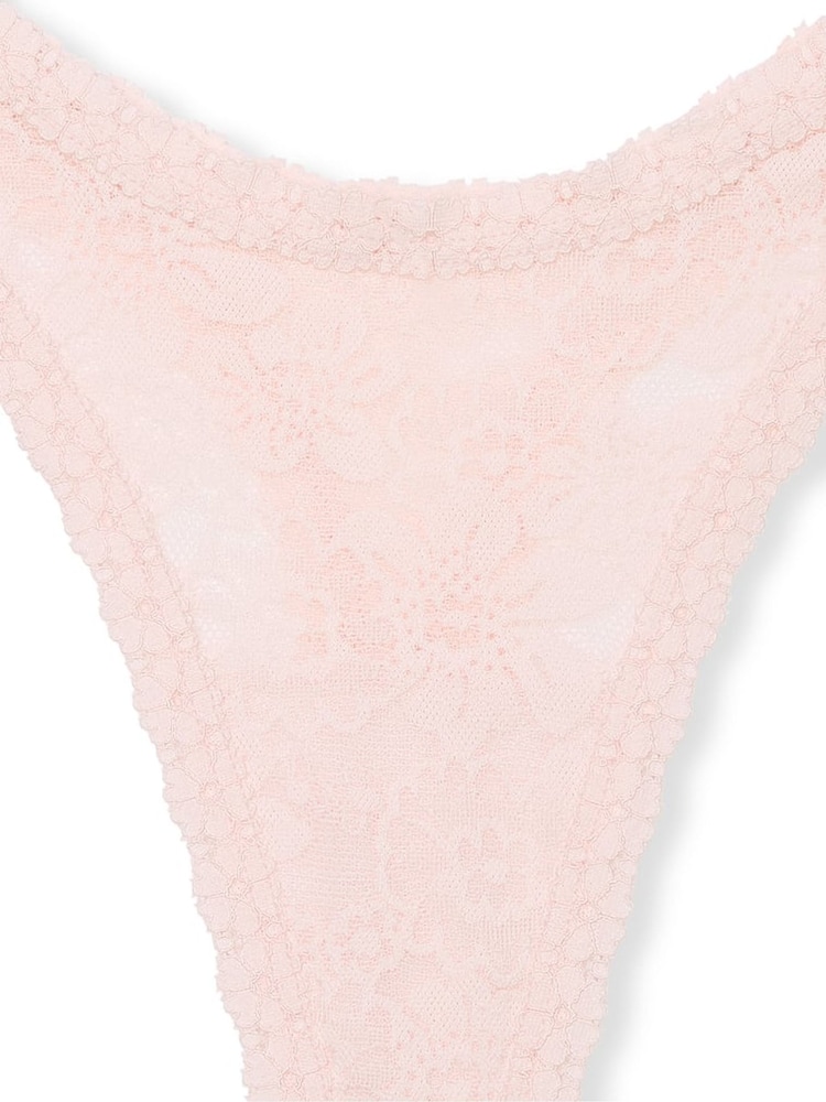 Victoria's Secret PINK Angel Pink Mini Scoop Thong Floral Lace Knickers - Image 4 of 4 Victoria's Secret PINK Angel Pink Mini Scoop Thong Floral Lace Knickers - Image 4 of 4