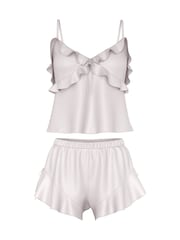 Victoria's Secret Grey Lilac Ruffled Cami Set - Image 1 of 2