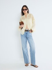 River Island Cream Long Sleeve Frill Blouse - Image 3 of 3