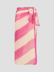 Monsoon Pink Sorcha Stripe Sarong - Image 1 of 1