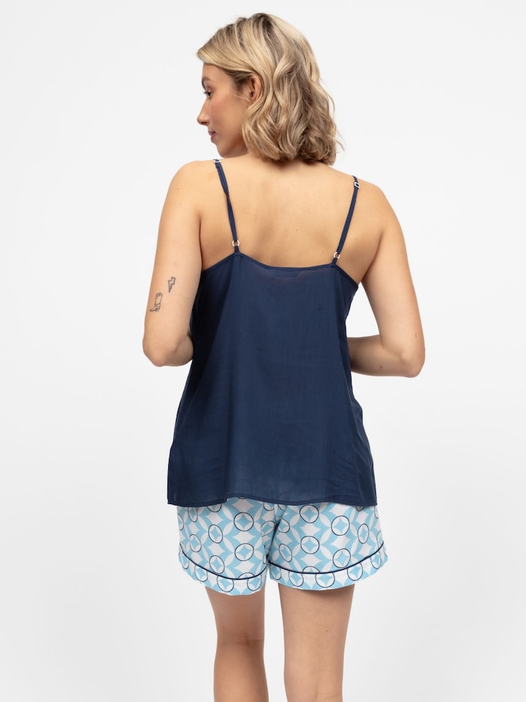 Cyberjammies Blue Solid Cami and Sleep Shorts - Image 2 of 4