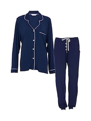 Cyberjammies Blue Revere Jersey Pyjamas Set - Image 4 of 4