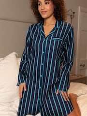 Cyberjammies Blue Long Sleeve Woven Nightshirt - Image 3 of 4
