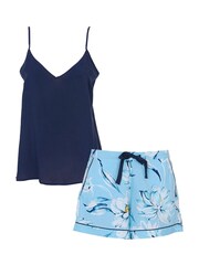 Cyberjammies Blue Solid Cami and Sleep Shorts - Image 3 of 3
